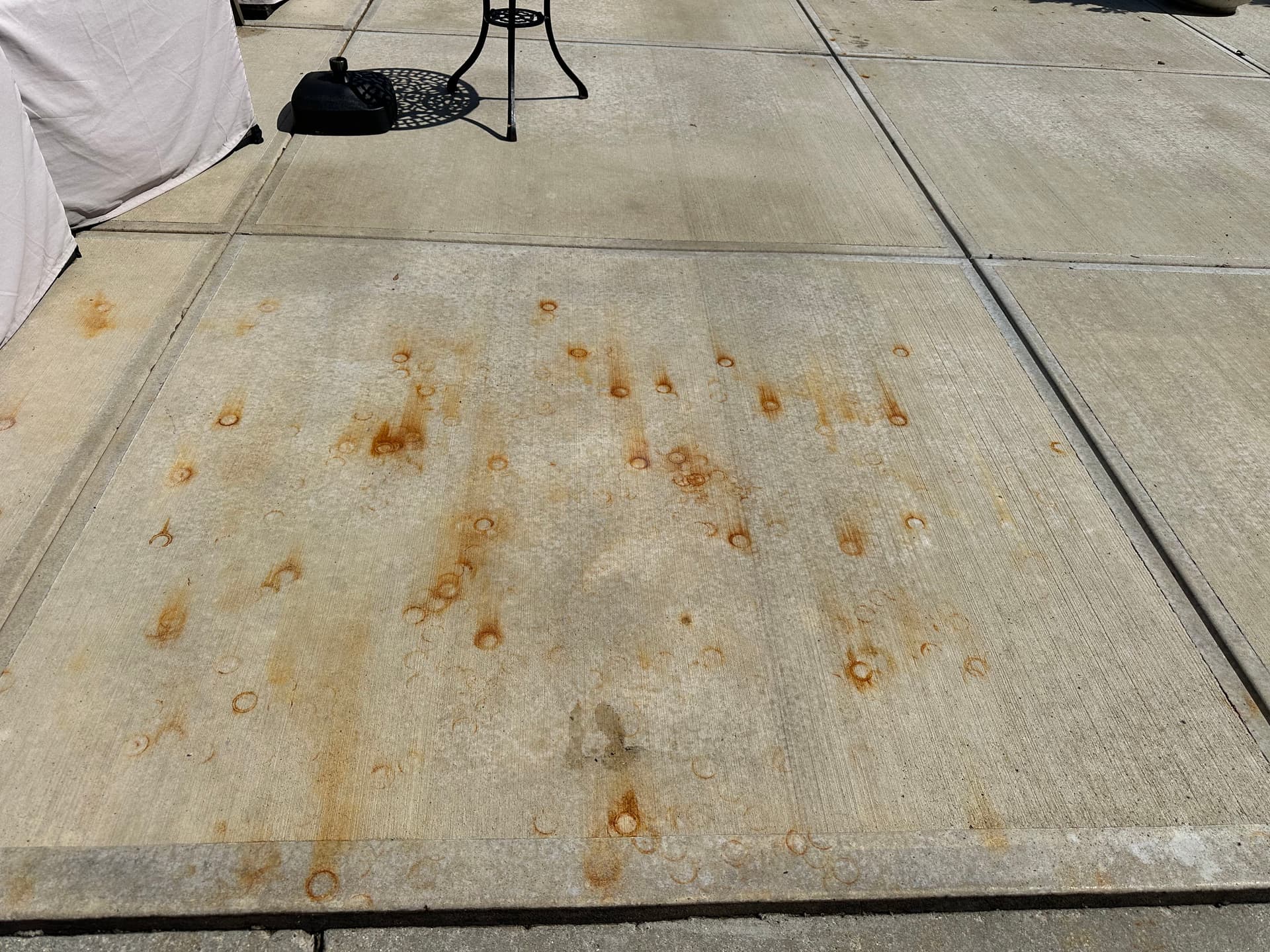 Rust Removal Success for Indianapolis Patio